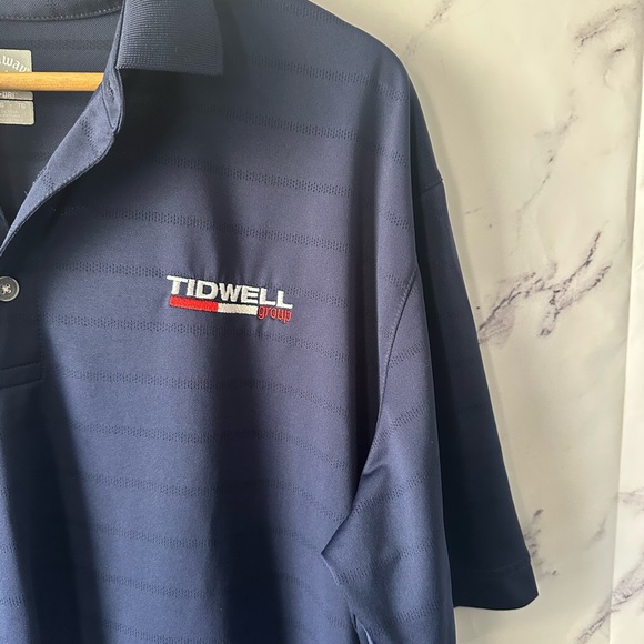 CALLAWAY OPTI DRI GOLF POLO SHIRT - BLUE MENS XL TIDWELL GROUP LOGO - Picture 3 of 7